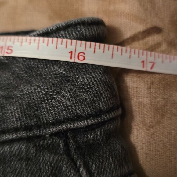 Cato Women's size 14 Soft Black‎ Jeans Bling Pockets 10 inch Rise - Picture 7 of 8